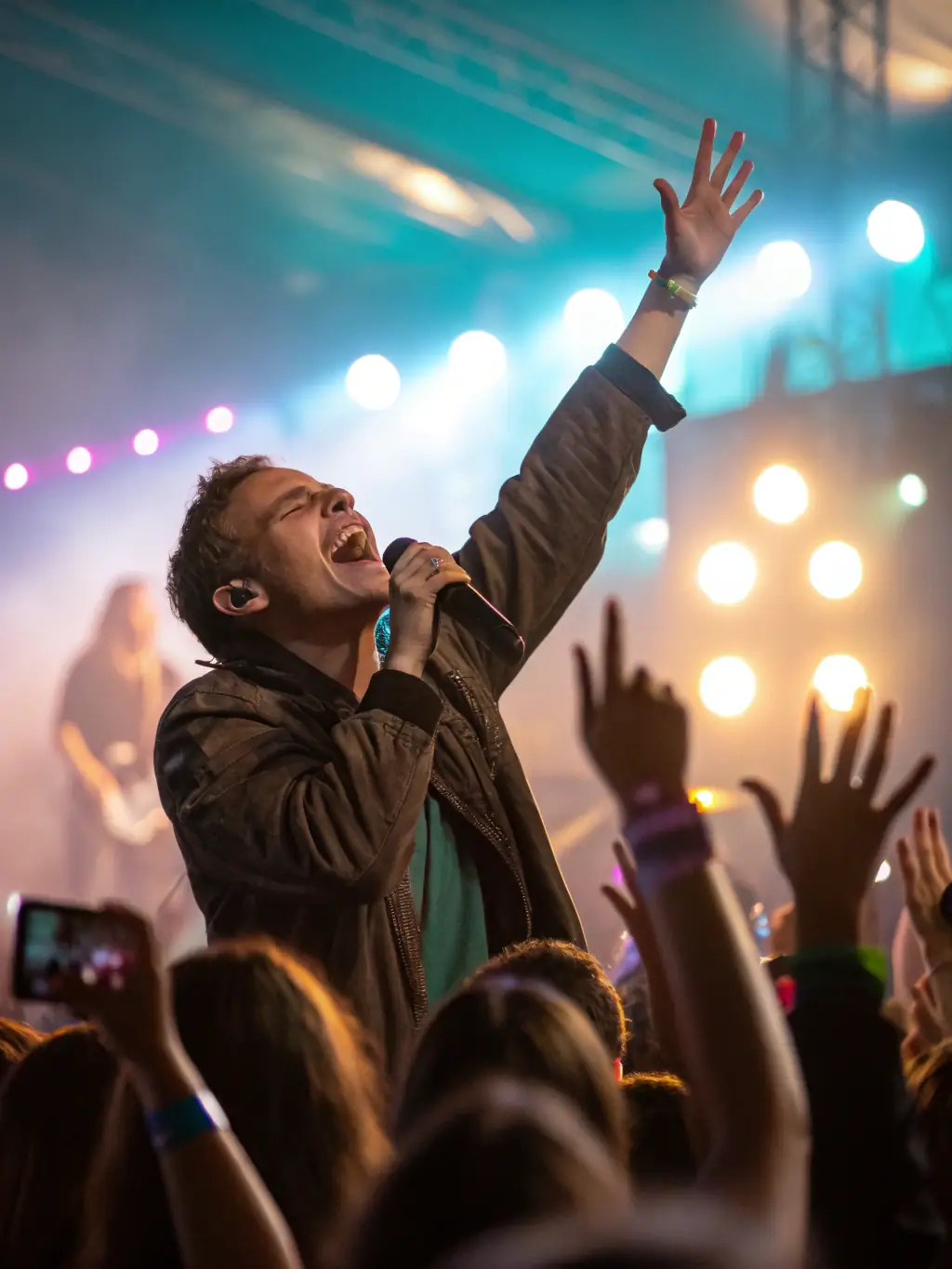 A picture of an audience enthusiastically applauding a performance, emphasizing the positive impact of the organization's events on the community.